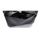 Carpeta de cuero bolso cartera de cuero bolso de hombre bolso de mujer bolso de piel messenger negro