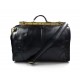 Leather doctor bag mens travel black womens cabin luggage bag leather shoulder bag