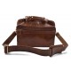 Sac à bandoulière laptop en cuir sac notebook tablet ipad homme femme sac d'épaule marron