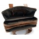 Leather shoulder messenger bag ipad laptop brown women men notebook bag