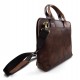 Leather shoulder messenger bag ipad laptop black women men notebook bag