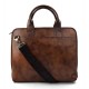 Leather shoulder messenger bag ipad laptop black women men notebook bag