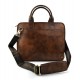 Leather shoulder messenger bag ipad laptop black women men notebook bag