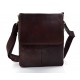 Bolso de cuero bolso tableta piel XXL bandolera piel bolso de hombre bolso de mujer marron oscuro