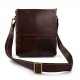 Bolso de cuero bolso tableta piel XXL bandolera piel bolso de hombre bolso de mujer marron oscuro