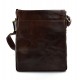 Bolso de cuero bolso tableta piel XXL bandolera piel bolso de hombre bolso de mujer marron oscuro