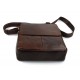 Bolso de cuero bolso tableta piel XXL bandolera piel bolso de hombre bolso de mujer marron oscuro