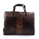 Leather notebook ipad tablet satchel dark brown messenger men ladies bag