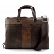 Leather notebook ipad tablet satchel dark brown messenger men ladies bag