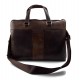 Leather notebook ipad tablet satchel dark brown messenger men ladies bag