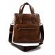 Borsa porta notebook marrone tracolla pelle uomo donna cartella messenger