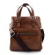 Borsa porta notebook marrone tracolla pelle uomo donna cartella messenger