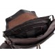 Genuine italian leather XXL shoulder messenger bag ipad laptop ladies men notebook dark brown