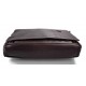 Genuine italian leather XXL shoulder messenger bag ipad laptop ladies men notebook dark brown