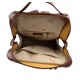 Backpack genuine leather travel bag weekender sports bag brown