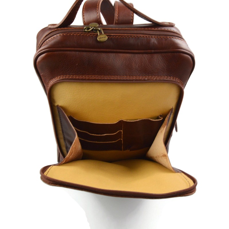 leather backpack travel bag