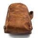 Mens waist leather shoulder bag hobo bag travel back brown