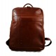 Leather backpack genuine leather travel bag weekender sports bag brown