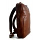 Leather backpack genuine leather travel bag weekender sports bag brown