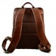 Leather backpack genuine leather travel bag weekender sports bag brown