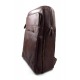 Leather dark brown backpack genuine leather travel bag weekender sports bag