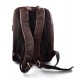 Leather dark brown backpack genuine leather travel bag weekender sports bag