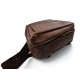 Leather dark brown backpack genuine leather travel bag weekender sports bag