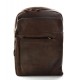 Leather dark brown backpack genuine leather travel bag weekender sports bag