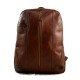 Leather backpack genuine leather brown travel bag weekender