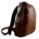 Leather backpack genuine leather brown travel bag weekender