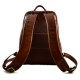 Leather backpack genuine leather brown travel bag weekender