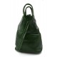 Bolso de cuero genuino mochila de hombre de piel mochila de mujer verde