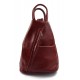 Leather backpack ladies mens leather travel bag weekender sport bag red