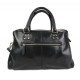 Leder damen handtasche ledertasche schwarz seitentasche