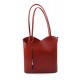 Sac à dos femme rouge sac d'èpaule sac à main en cuir