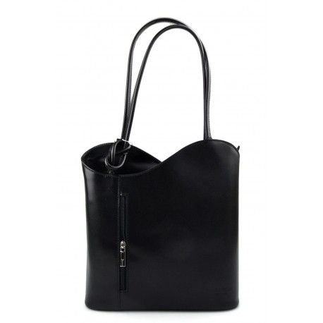 Bolso de piel mujer negro bolso de cuero mochila bandolera