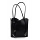 Bolso de piel mujer negro bolso de cuero mochila bandolera