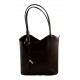 Bolso de piel mujer marròn oscuro bolso de cuero mochila bandolera