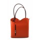 Bolso de piel mujer naranja marron bolso de cuero mochila bandolera