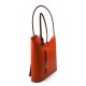 Bolso de piel mujer naranja marron bolso de cuero mochila bandolera