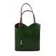 Bolso de piel mujer verde marron bolso de cuero mochila bandolera