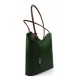 Bolso de piel mujer verde marron bolso de cuero mochila bandolera