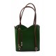 Sac à dos femme vert marron sac d'èpaule sac à main en cuir