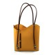 Bolso de piel mujer amarillo marron bolso de cuero mochila bandolera