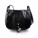 Bolsa de cuero de mujer negro  made in Italy bandolera bolso de espalda bolso de piel