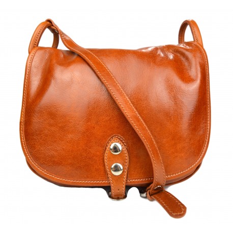 Bolso de mujer de piel bandolera de cuero miel bolso de espalda bolso de cuero