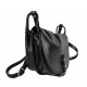 Bolso de mujer de piel bandolera de cuero negro bolso de espalda bolso de cuero