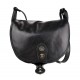 Bolso de mujer de piel bandolera de cuero negro bolso de espalda bolso de cuero