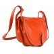 Sacoche femme sacoche orange de cuir sac femme sacoche besace bandoulière