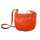 Sacoche femme sacoche orange de cuir sac femme sacoche besace bandoulière